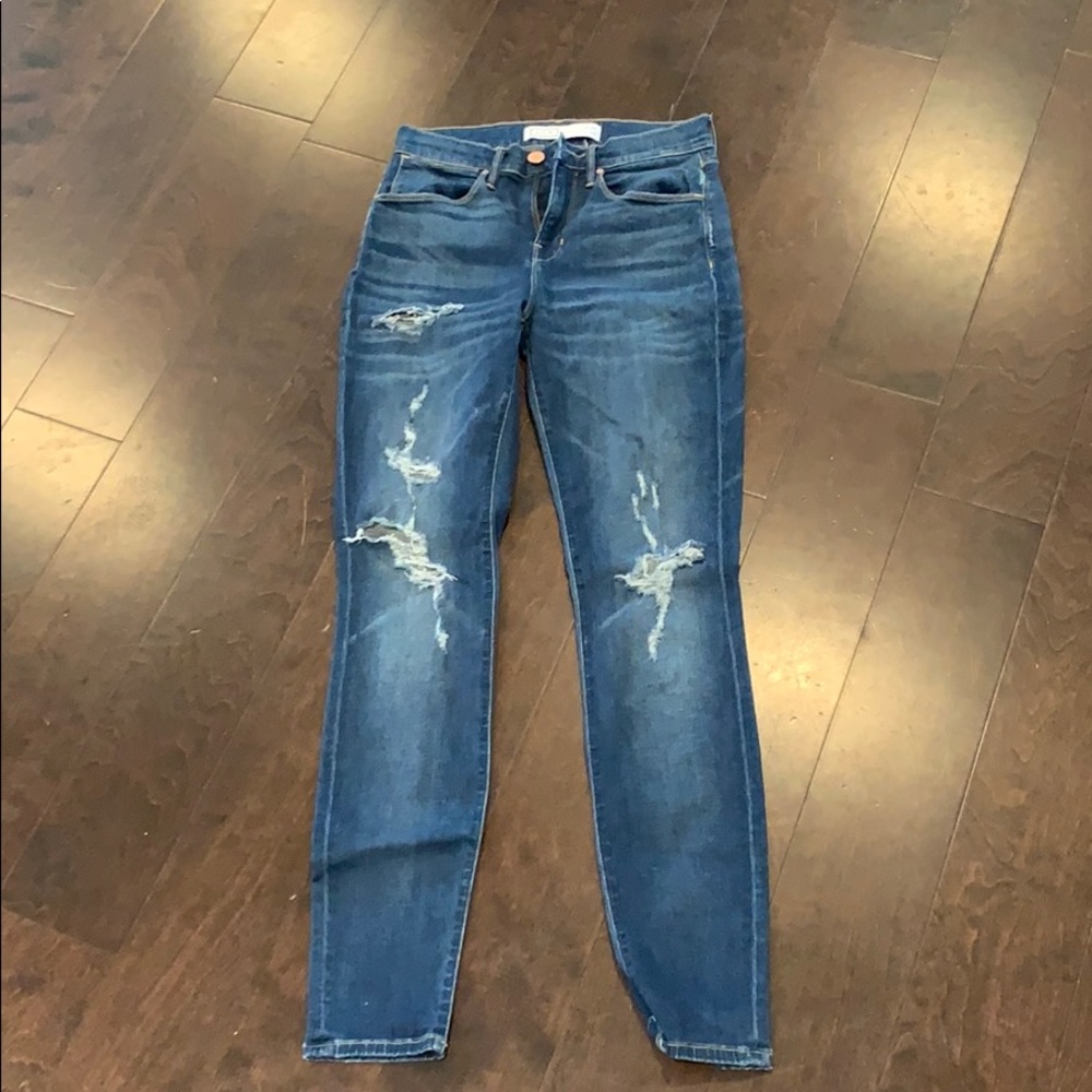 Beloved lightly worn destructed AYR skinny jeans